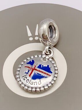 Pandora Iceland Flag Charm